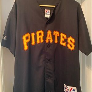 Majestic Black Jersey with Orange Accents